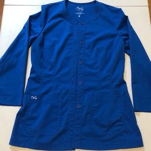 Royal blue scrub jacket